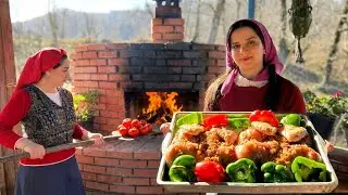 The best recipe for whole chicken in the oven with potato salad