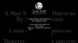 A Man Said to the Universe By Stephen Crane (Narrated by Sarah Hunte)