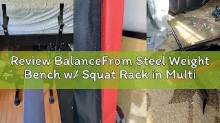 Review BalanceFrom Steel Weight Bench w/ Squat Rack in Multiple Colors, 400 lb User Capacity - Folda