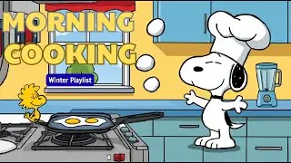 Cozy Winter Morning with Snoopy 🍳 Warm Jazz Music for Cooking & Relaxation 🎄