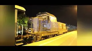 6dg-167 Trakcja Prkil z roboczym w tym dźwig na stacji w Wągrowcu
