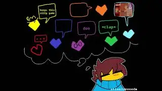 undertale red and yellow and blue and purple and orange and green and cyan