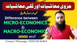 Difference between micro economics and macro economics in Urdu/Hindi | Magray Academy| Kafeel Aslam