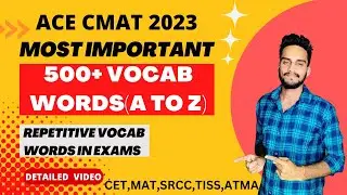 Most Important Vocab words Ace CMAT 2023 I TISSNET,SRCCGBO,CET,MAT ATMA Repetitive vocabs #mbacet