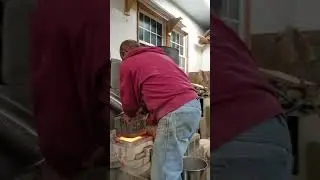 Boiling walnut sap on my rocket stove heater II