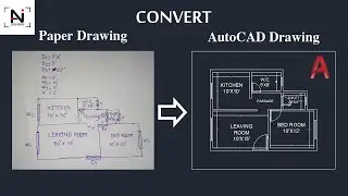 2d floor plan in AutoCAD from paper draft plan.( Easy Technique with minimum use of line tool).