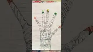 pencil sketch mehandi design ❤️❤️❤️