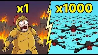 ЧТО ЕСЛИ 1000 FPV-ДРОНОВ атакуют СРЕДНЕВЕКОВЫЙ ЗАМОК?