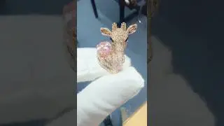 Crafted Sapphire Cat Diamond Necklace & Giraffe Ring | EnerHer Custom Jewelry 🐾🦒💎