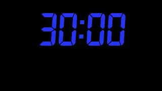 30 Minute Countdown Timer Digital Blue&mdash; Silent + End Alarm