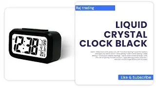 Optically Controlled Liquid Crystal LCD Alarm Clock with Digital Temperature  (RAJ TRADING)