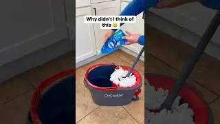 Use a mop to clean cabinets #kitchen #clean #cleaningtips #smart #cabinets
