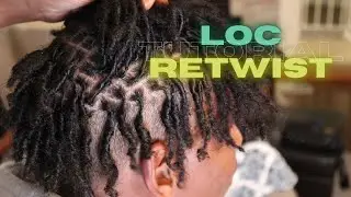 Men&rsquo;s Loc Retwist on Starter Locs for BEGINNERS (No Comb Coil) | Vlogmas Day 2