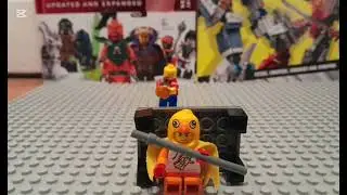 Og minifigure vs chicken suit man stop motion battle