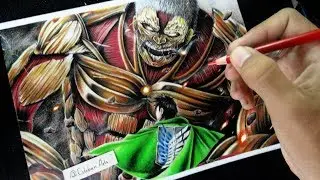 Como dibujar al TITAN ACORAZADO | Attack of Titan | Shingeki no Kyojin | COLABORACION TITANICA