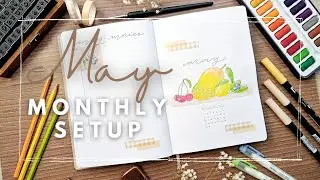 May 2022 | Plan with me | Bullet Journal Monthly Setup - Fruits