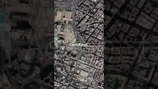 Earth zoom in from outer space to city. Zooming on Egypt, Cairo.