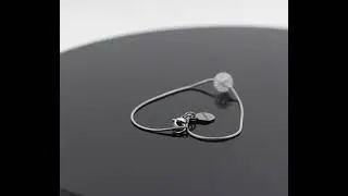 Stainless steel bracelet 1 Cracked Quartz from Brazil 8 mm Bead.