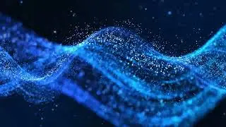 Abstract Particle Background Loop  blue  wave