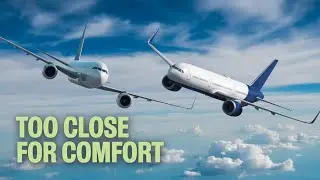 Plane Comes Dangerously Close in the Sky