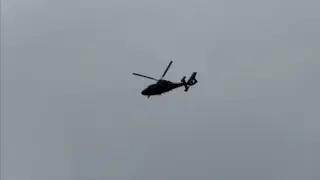 Private Aerospatiale AS365 Dauphin [EI-PRO] flyover featuring the classic fenestron noise