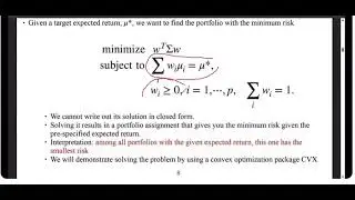 STAT 4051 Fall 2025: Quadratic Optimization with Markowitz’s Portfolio 