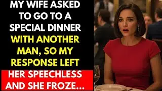 My wife asked to go to a special dinner with another man, so my response left her speechless