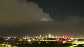 Lightning on Wednesday, 7 December 2022 over Perth, Western Australia