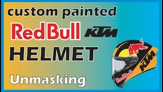Redbull helmet custom painted - gets unmasked -  Team KTM/Redbull Racing Euro