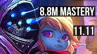 JAX vs POPPY (TOP) | 8.8M mastery, 3000+ games, 6/2/5 | KR Diamond | v11.11