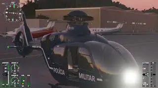Microsoft Flight Simulator 20 pilotando o Helicóptero da PMERJ-RIO