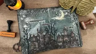SPOOKY Quiet Mix Media NO TALKING CALMING Art Journaling