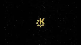 KDE Gold logo, in space, sound, loop, Free