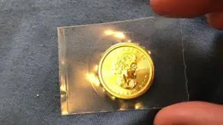 2017 1/4 oz Canadian Gold Maple Leaf Coin (BU) Unboxing