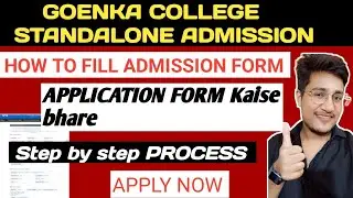 Goenka college Of commerce Admission form fillup process | Standalone Admission 2025 :Goenka college