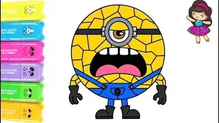 Despicable Me 4 Mega Minion Drawing Easy // How to Draw Jerry and Mega Minion for Kids Step by Step