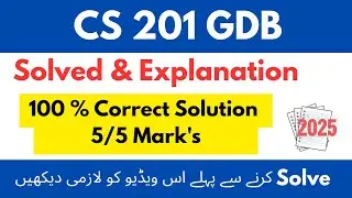 Cs 201 GDB correct solutions 2025 | Cs201 GDB Solution 2025 | Cs201 gdb 2025  #cs201 #gdb #2025