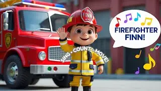 Firefighter Finn Songs for Kids 🚒 | Counting, ABCs & Movement Fun