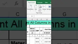 How to Print Excel Document in One Page_Print All Columns on One Page #shorts #excel