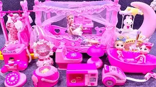11 Minutes Satisfying with Unboxing Cute Barbie Princess Cozy Bedroom & Dress Up Toys Review｜ASMR