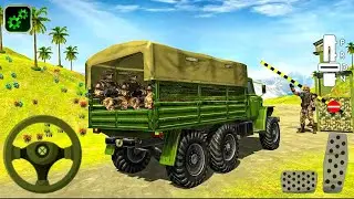 US Army Truck Driver Simulator - Offroad Military Transporter Driving - Android GamePlay