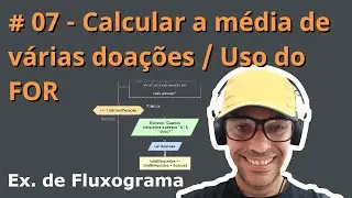 7 - Calcular Média de várias doações / Uso do FOR - Fluxogramas   Exercícios Práticos