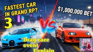 $1,000,000 DRAG RACE EVENT in Grand RP Mobile! 🏎️💨 (Fastest Car?) //Part time job Explain 