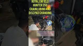 Royal Enfield Hinter 350 disc pads changing and chain lubing! #MotorcycleMaintenance #RoyalEnfield