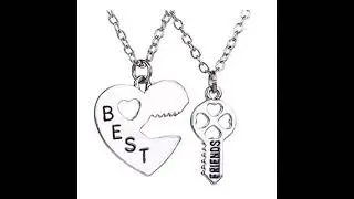 (◍&bull;ᴗ&bull;◍)❤➜𝐁𝐞𝐬𝐭 𝐅𝐫𝐢𝐞𝐧𝐝 𝐍𝐞𝐜𝐤𝐥𝐚𝐜𝐞 || Cute Friendship Necklace ||  Friendship Best Friendship Necklace