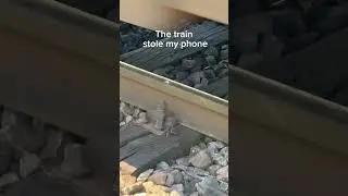 The train stole my phone. #destroy #phone #train #followme #shorts