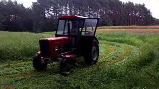 Szybkie koszenie rotacyjną Ursus C-360 + Rotacyjna Z042 / opis.