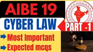 AIBE 19 | Important Mcqs on Cyber Laws📚📝 | All India Bar Examination