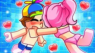 I Kissed My Crush At A Pool Party In Roblox Snapchat!