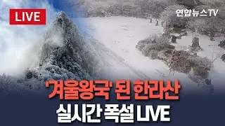 '겨울왕국' 된 한라산…실시간 폭설 LIVE｜차량 통행·7개 탐방로 모두 통제 [🔴생중계] / 연합뉴스TV(YonhapnewsTV)